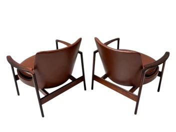 Two Mid-Century Modern Lounge Chairs by Ib Kofod-Larsen for Frõscher, 1970s